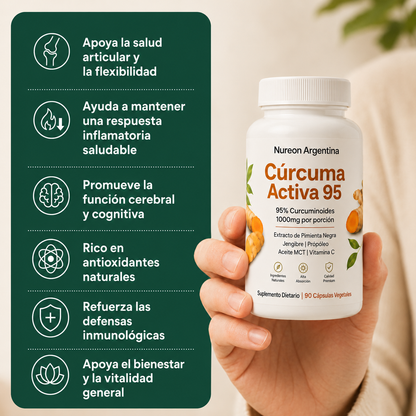 Cúrcuma Activa 95 — El suplemento que tu cuerpo por fin puede aprovechar